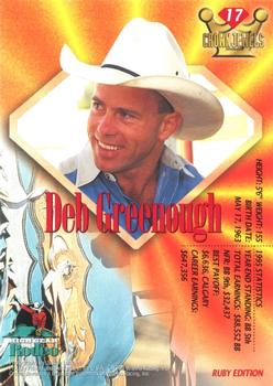 1996 High Gear Rodeo Crown Jewels #17 Deb Greenough Back